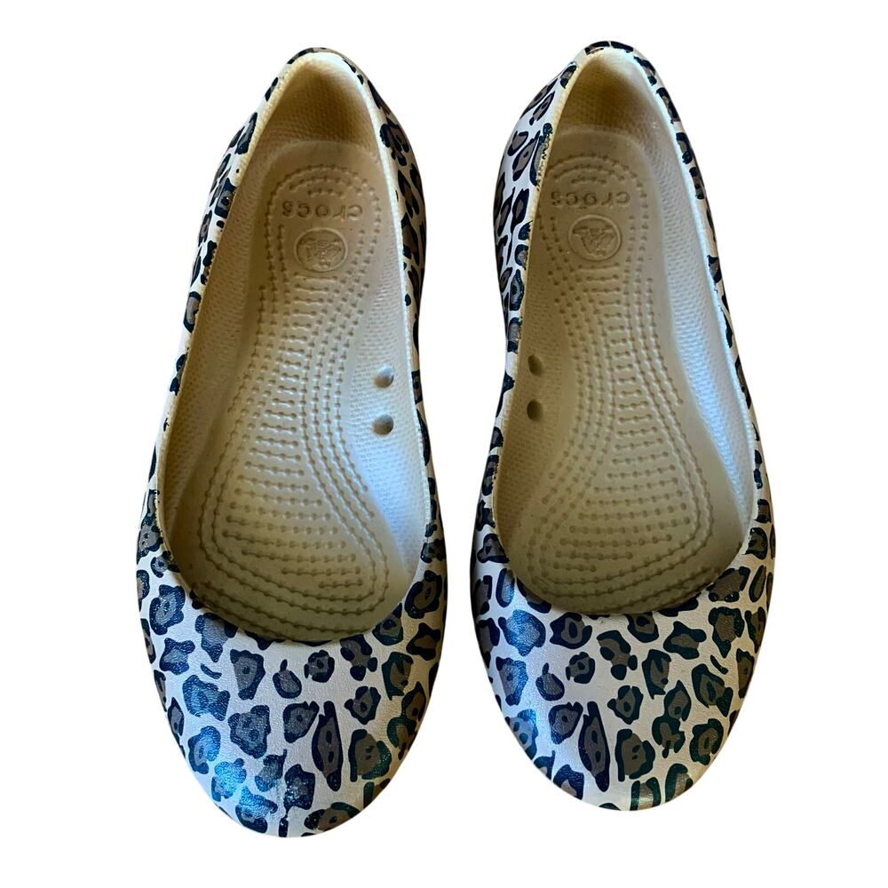 Crocs Kadee Women's Ballet Flats Shoes Size 4 Cheetah Leopard Animal Print